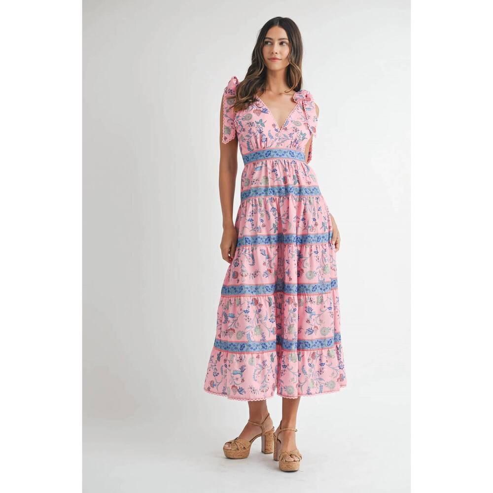 NEW MABLE spring garden maxi dress in pink